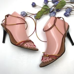 Lerre Vintage Stiletto Heel Strappy Sandals Sexy Designer Wedding Party